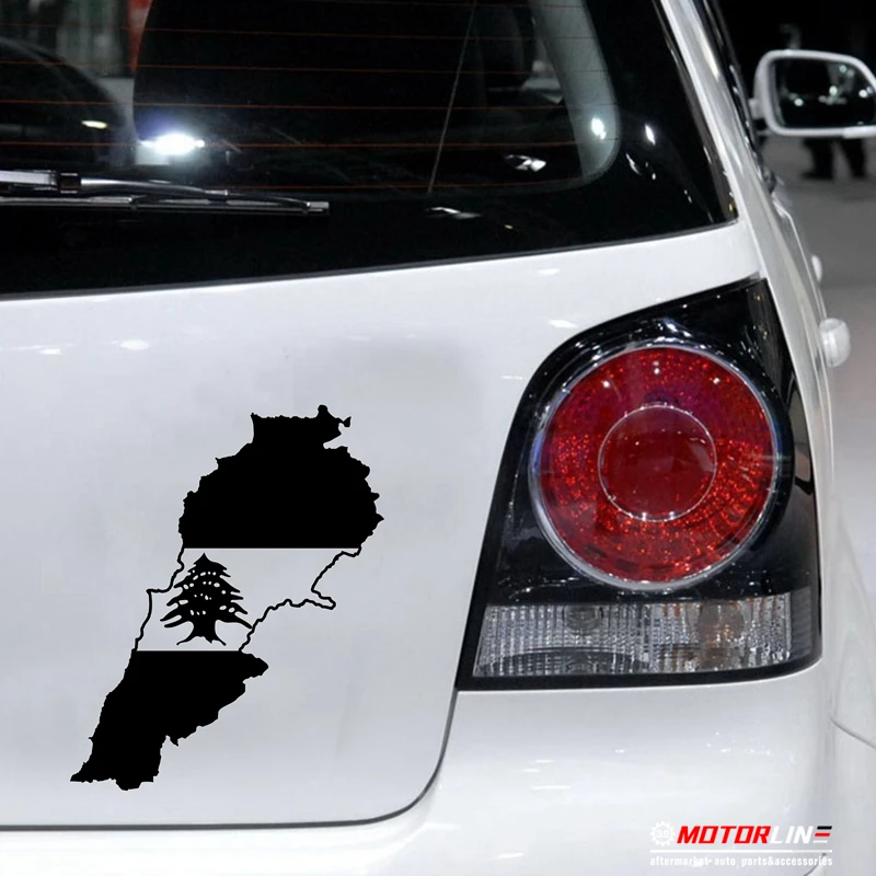 Lebanon Map Flag outline silhouette Decal Sticker Car