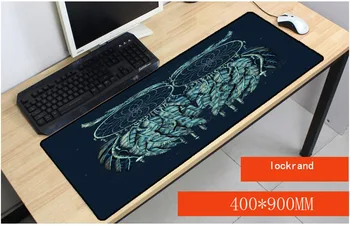 

Yuzuoan Funny Owl Animal Lock Edge Mousepad Decorate Your Desk at Home And Office Desk Gming Mouse Pad Size 900x400x3mm Large