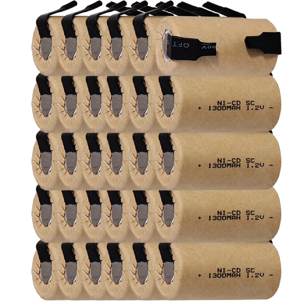 Lowest price 30 piece SC battery 1.2v batteries rechargeable 1300mAh nicd battery for power tools akkumulator