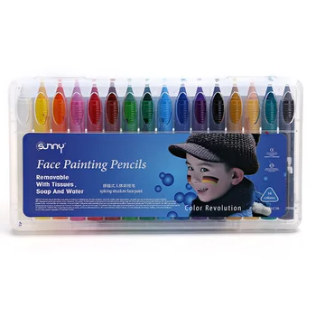 

16 Colors Removable Splicing Structure Pen Stick Crayons Party Safe Body Birthday Painting Pencil Fun Face Makeup Kids 9.5cm