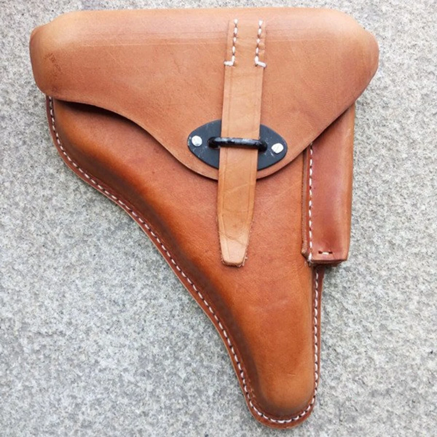 

WWII WW2 German Brown Leather Walter Military 1942 P38 P-38 Hardshell Holster