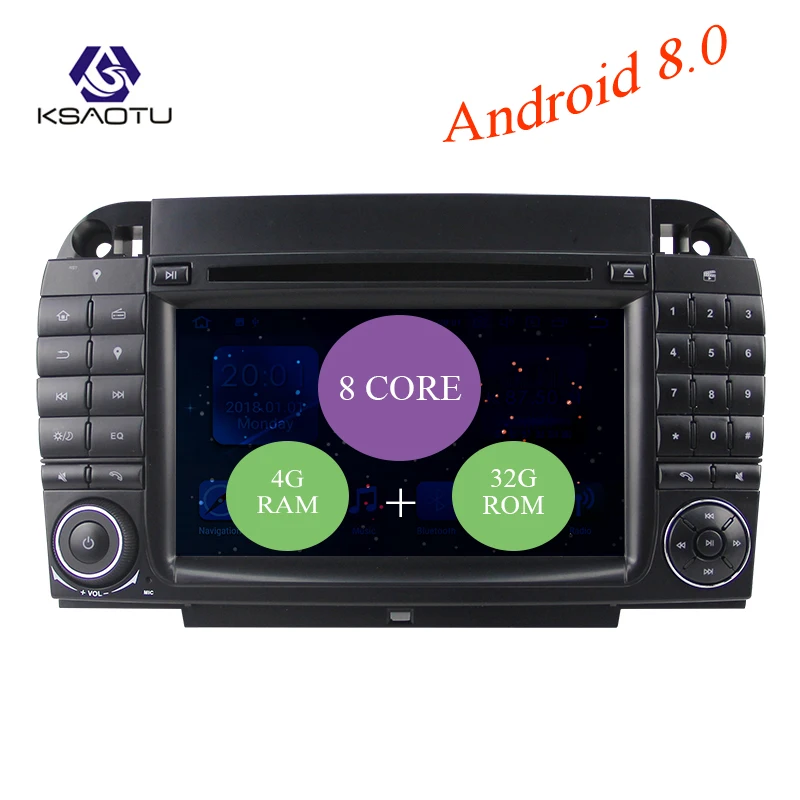 Best KSAOTU 7" DAB+ 4G Android 8.0 Car DVD Player SD GPS for Mercedes-Benz S-Class W220 W215 0 Best KSAOTU 7" DAB+ 4G Android 8.0 Car DVD Player SD GPS for Mercedes-Benz S-Class W220 W215 0