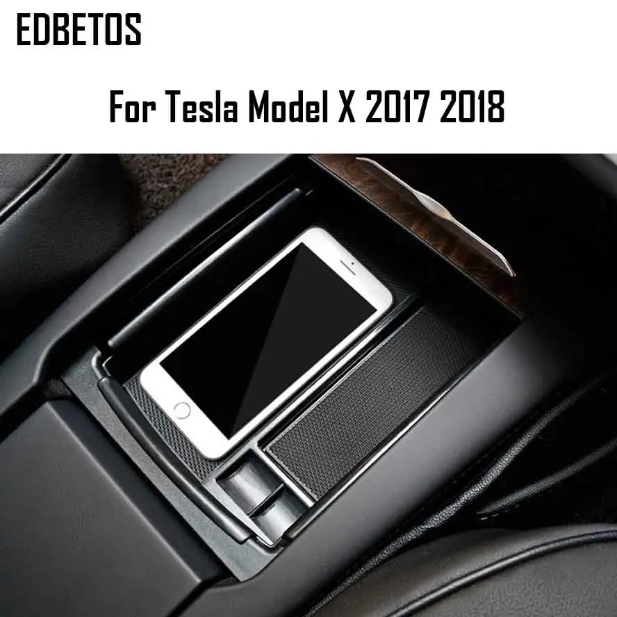 Tesla S подлокотник ящик для перчаток ящик для хранения для Tesla модель X автостайлинг авто аксессуары ABS нескользящий коврик