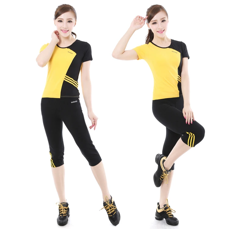 Kaiser ropa de yoga fitness femenino ropa delgado alto elástico cuadrado danza aeróbic ropa de sudor de pinsclothing stones - AliExpress