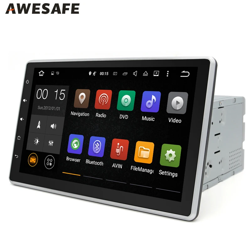 AWESAFE 2 din 10.1" Android Car DVD Radio Stereo 1024*600 Quad Core GPS