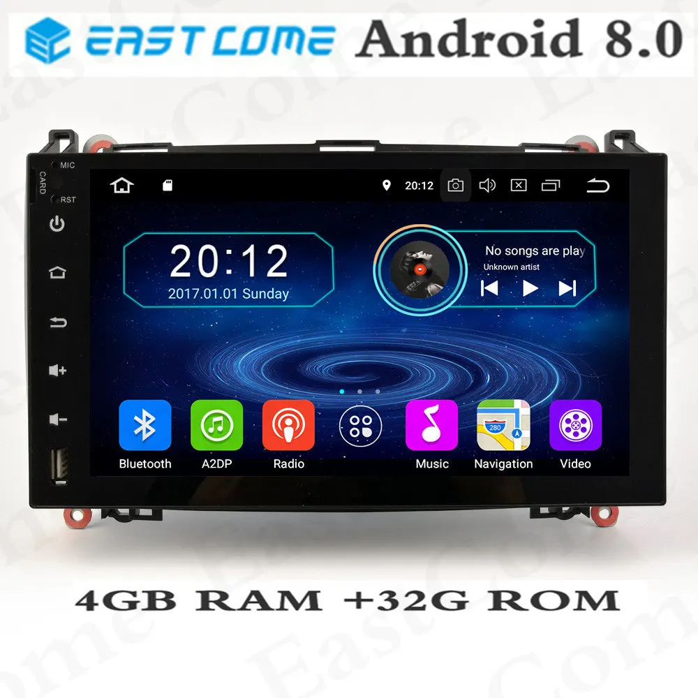 Perfect 9"Octa Core 4GB RAM Touch Screen Android 8.0 Car DVD for Mercedes Benz Sprinter Vito W169 W245 W469 W639 B200 Car GPS Radio 0