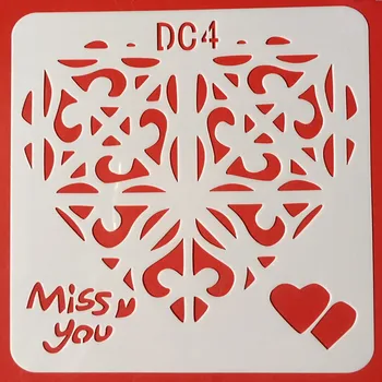 

Hot 13cm Miss You Love Heart DIY Craft Layering Stencils Wall Paint Scrapbook Stamp Embossing Album Decorative Card Template