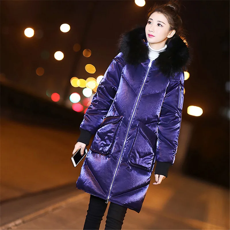 Qualité Nouveau Long Parkas 2018 Le Cw295 De armygreen Veste Hiver Mode Bas Femmes Fourrure Moyen Dames Black Capuchon navy Femelle Vers Col Haute À Épaissir Uvwqwxtn