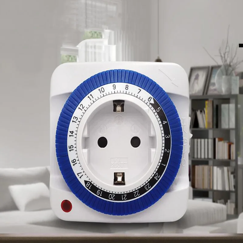 New 230V 24 Hour Electrical Mechanical Timer Wall Plug