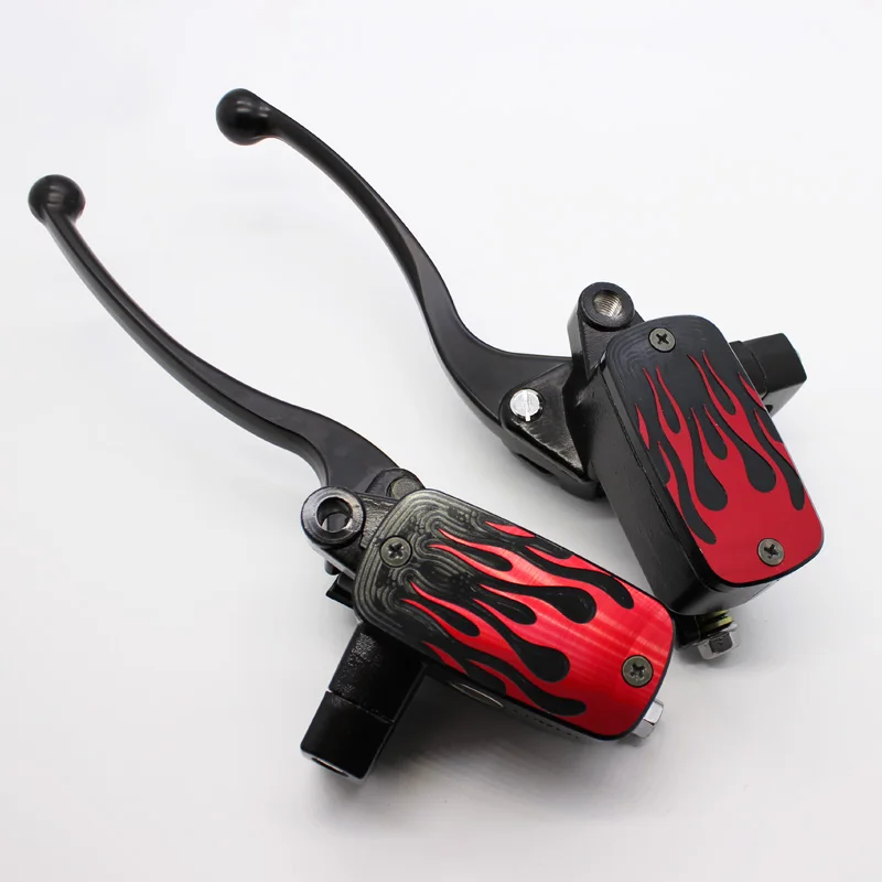 Arcade Universal 78 22mm Hydraulic Motorcycle Brake Master Cylinder Hydraulic Clutch Levers fluid Reservoir 14mm Piston