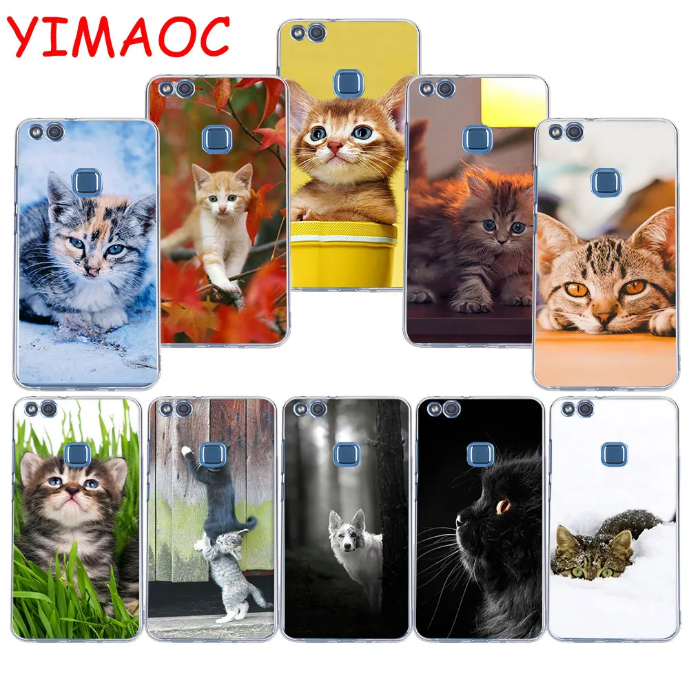 

YIMAOC 231z new arrive Cat design Soft TPU Case for Huawei P20 Pro P10 P9 P8 Lite P Smart Mate 10 lite 20 pro