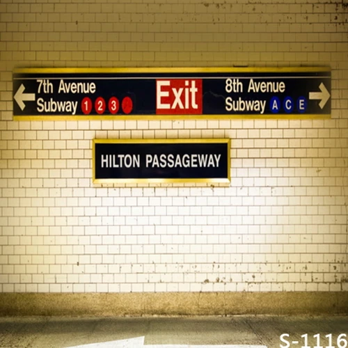 

10x10FT Subway Underpass Passage Way Exit Cream Bricks Wall Metro Custom Photo Studio Backdrops Backgrounds Vinyl 8x8 8x10 8x15