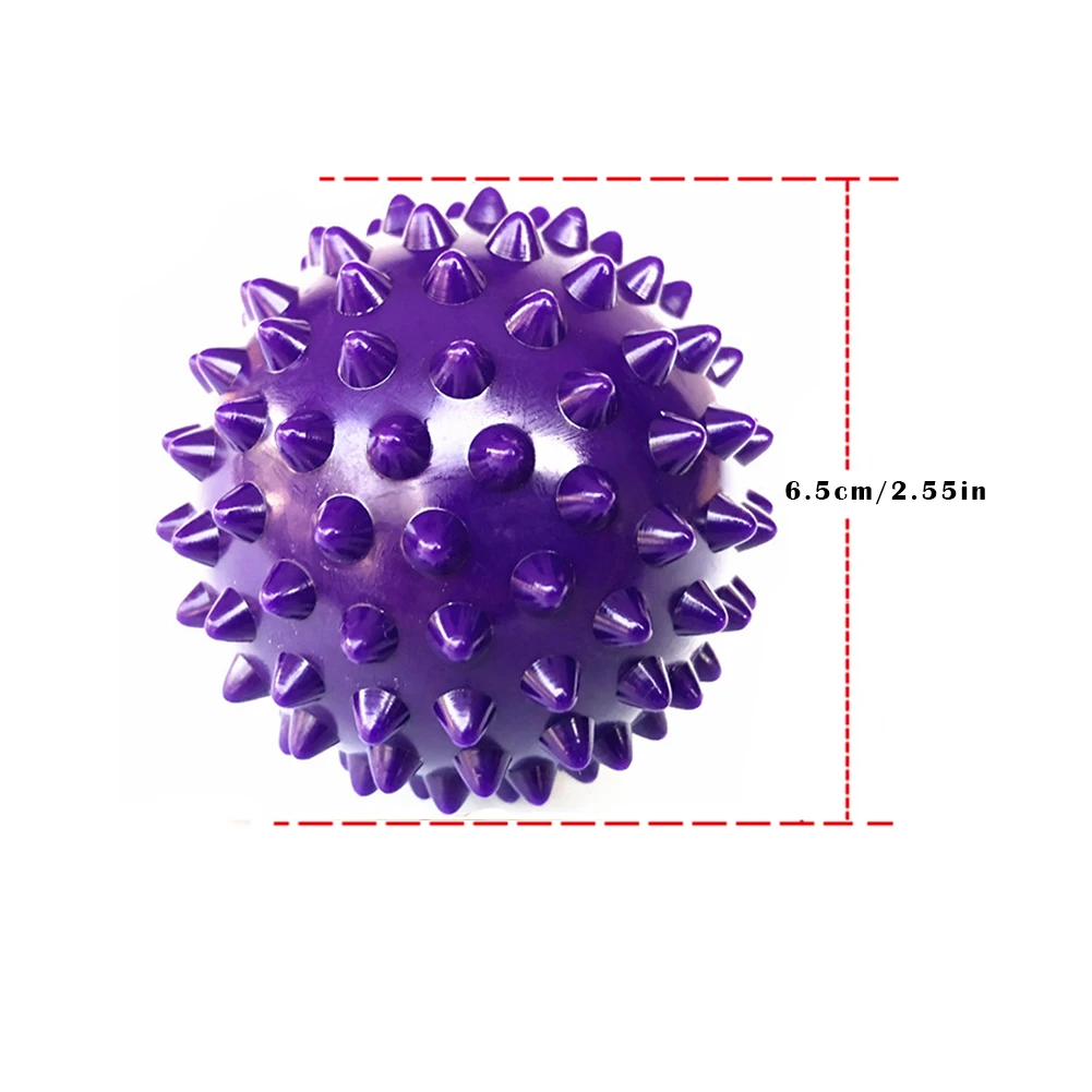 6 Цвет 65 мм ПВХ шарики для массажа рук ПВХ подошвы Ежик сенсорные хват тренировочный каток Портативный шар для физиотерапии Фитнес Сфера