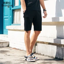 Enjeolon бренд Топ Летние повседневные шорты для мужчин хлопок Sim твердые базовые мужские шорты доступны по колено высокое качество K6803