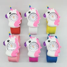 3D Cartoon Animal Kid Watches Casual Quartz Wristwatch Silicone Band Slap Watch Children Sports Watch Cute Baby Clock Gift 2017