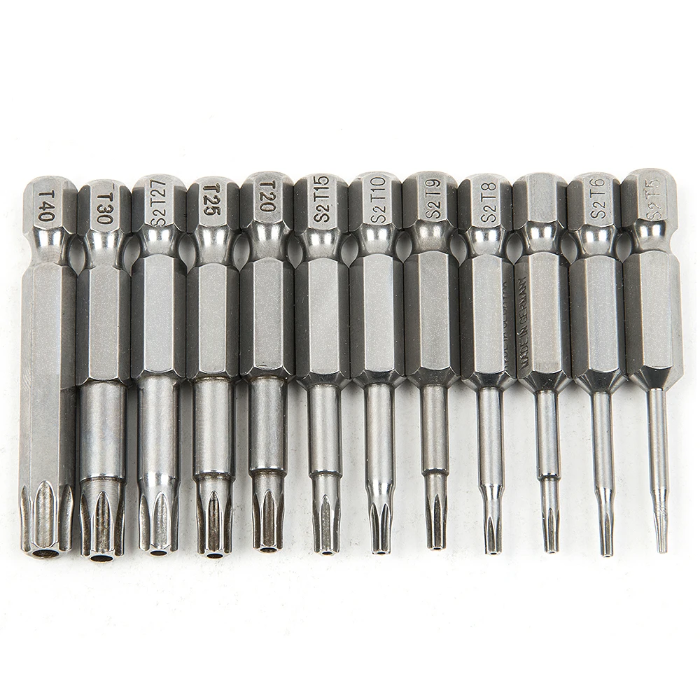 Buy Hakkin 12pcs Hex Torx Head Drill Screwdriver Set Bits 50mm S2 Steel Screw
