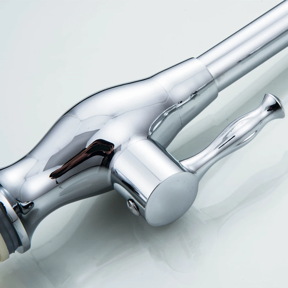 Kitchen Faucet 360 Degree Rotation Rule Shape Curved Outlet Pipe Tap Basin Plumbing Hardware Sink Fauce Torneira Cozinha6