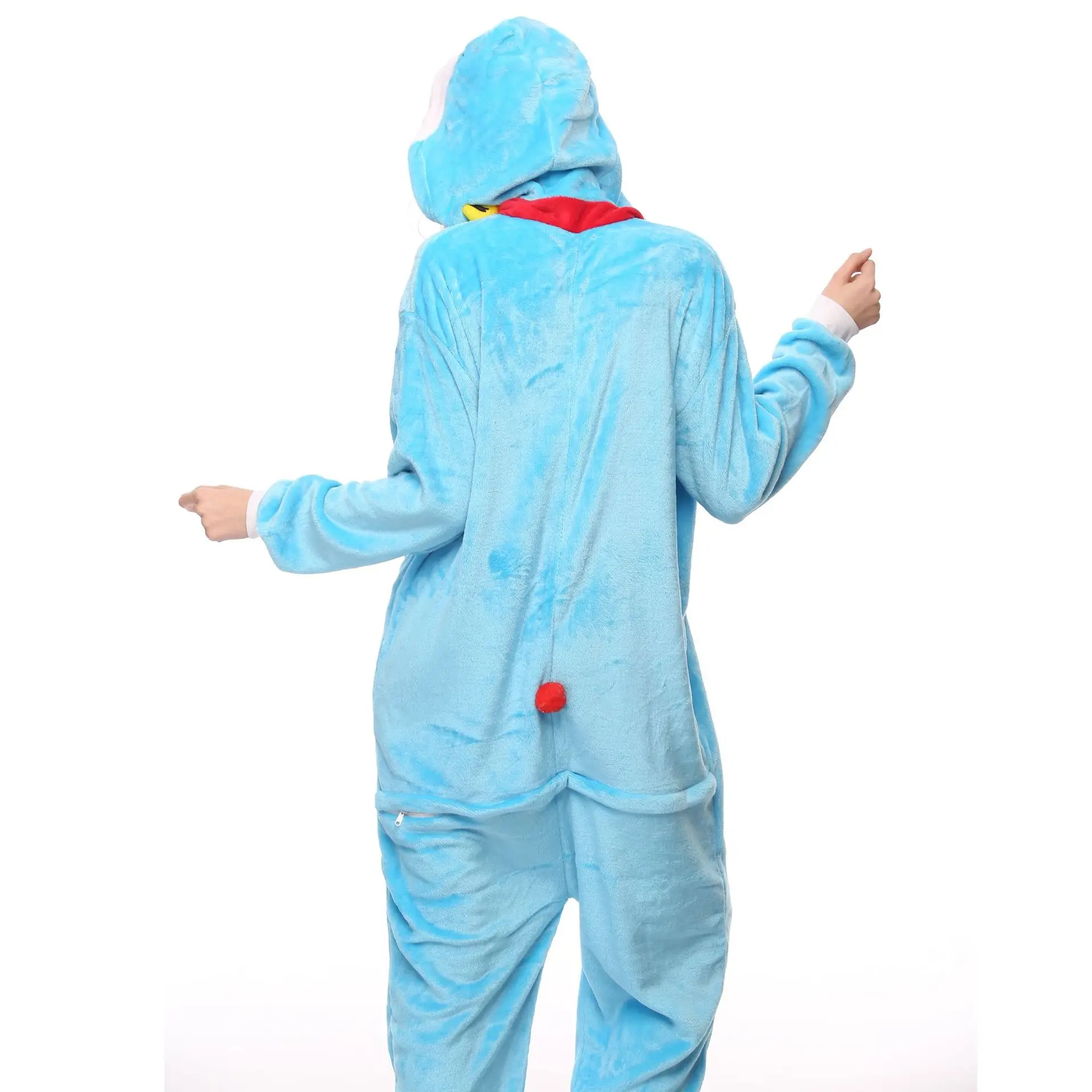 Doraemon Kigurumi Onesie для взрослых женщин пижамы с животными костюм фланелевая теплая мягкая Пижама цельная зимняя теплая Пижама для косплея