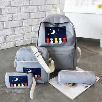 

MUQGEW canvas Zipper large capacity women's backpack travel bag Solid school bags for teenage girls Fashion trend#g30