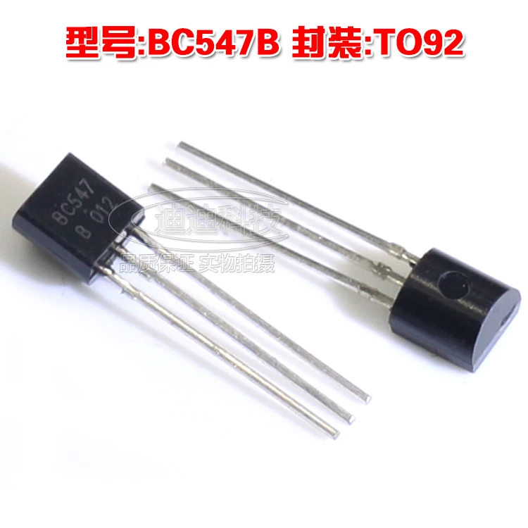 New BC547B TO-92 NPN Power Transistor Output 45V 0.1A 547B to92 Straight | Электроника