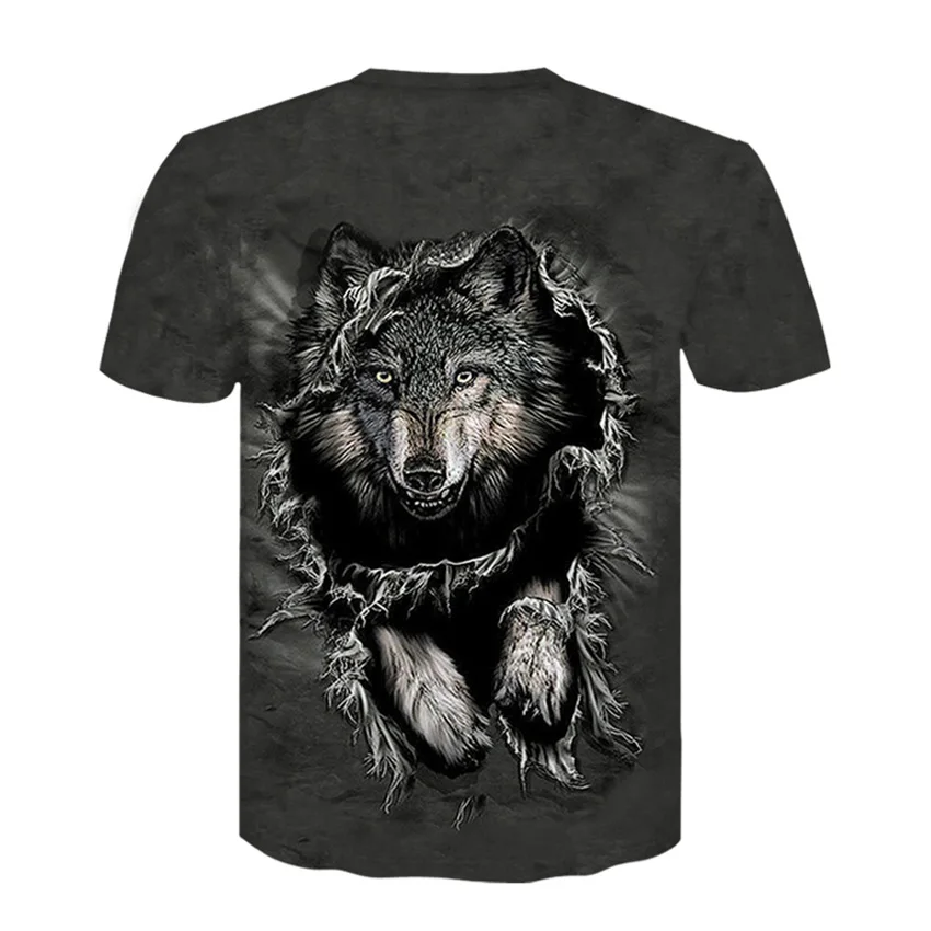 

Animals Wolf Digital printing skull women men's fashion death skulls printing skull series short sleeve T-shirt tight