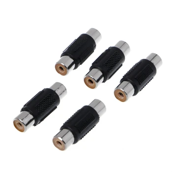 

2019 New 5 Pcs RCA Female to RCA Female Audio Video Cable Jack Plug Adapter Connector Electrical Equipment