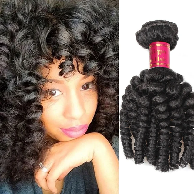 4Pcs Lot Top Quality Aunty Funmi Hair Quality 7A Bouncy Spring Curl