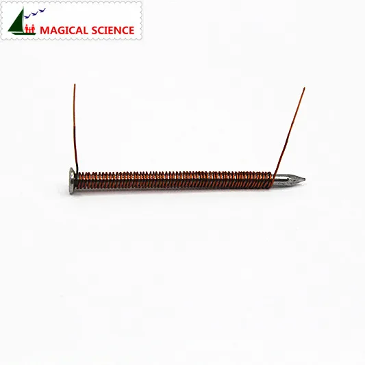 Fun physics experiment Homemade Electromagnet DIY materials current magnetic effect home school educational kit