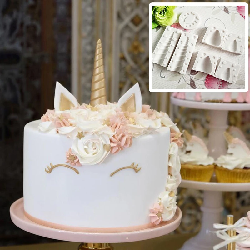 3D Unicorn Baby Birthday Silicone Cake Mold Fondant Sugarcraft Mould Baking Tool