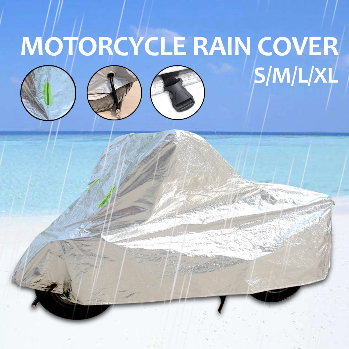 S/M/L/XL Oxford Motorcycle Covers Outdoor UV Rain Protector Waterproof