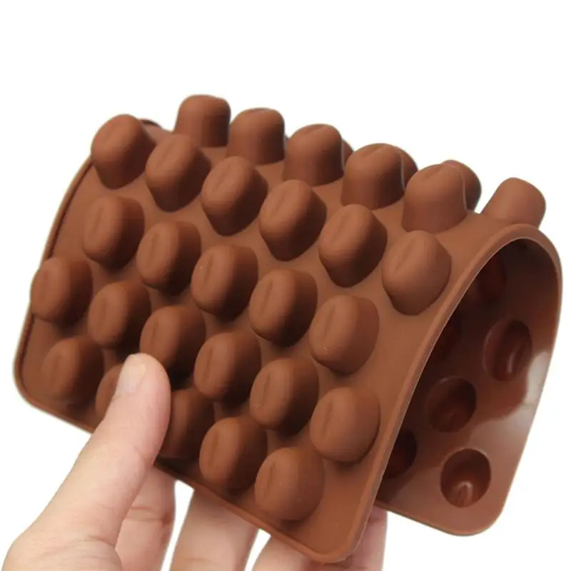50 шт. 55 сетки Siliconen Mini Koffiebonen Chocolade Suiker форма для конфет торт Декор Keuken бар benodigdheden