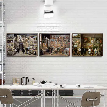 

Home Decoration Print Canvas Art Wall Pictures Poster Canvas Printings Paintings Belgian David Teniers People in the Gallery