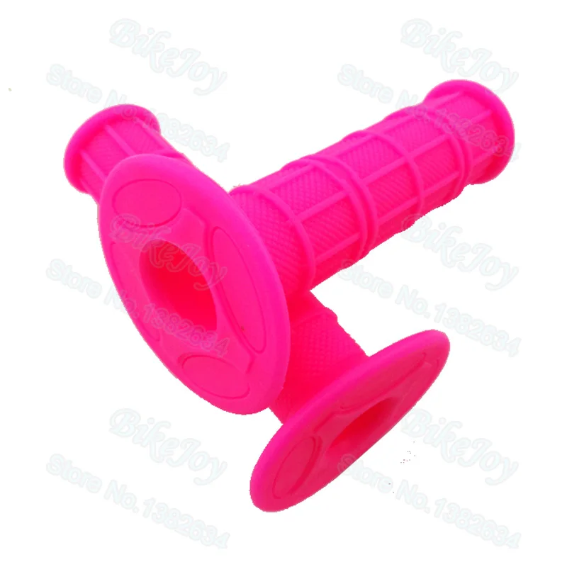 Universal 7/8" Soft Rubber Handlebar Hand Grips Pink for 50 70 90 110cc Pit Dirt Bike ATV Quad