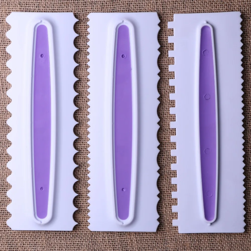 3pcs/Set Icing Comb Set Kitchen Accessories Cake Toolsin Cake Molds