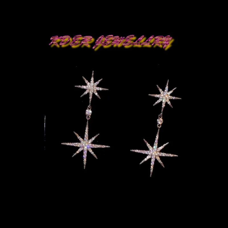 

Fashion Stylish algae-alloy crystal earrings Size:4.6*2.4CM