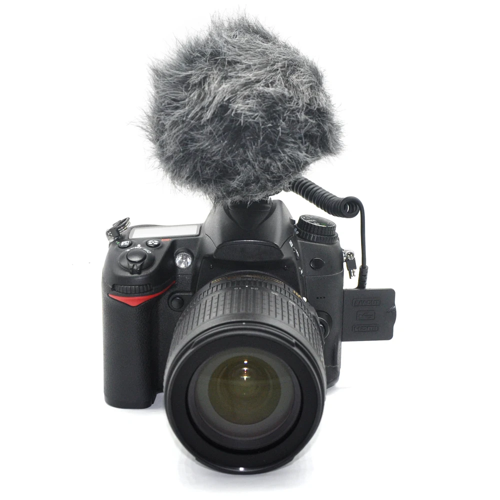 Компактная камера микрофон с Rycote Lyre амортизирующим креплением для Canon Nikon Lumix Sony DJI