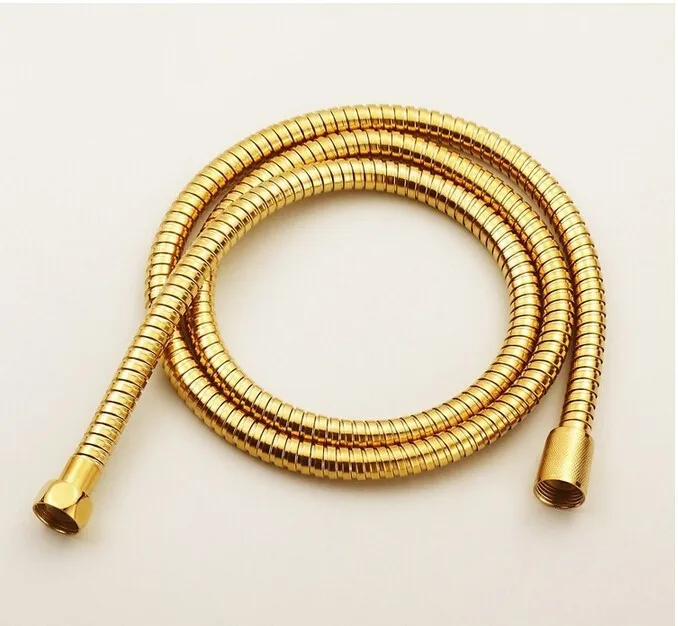 Luxury Elegant Gold 1.5 M Shower Tube Plumbing Stainless Steel Flexible