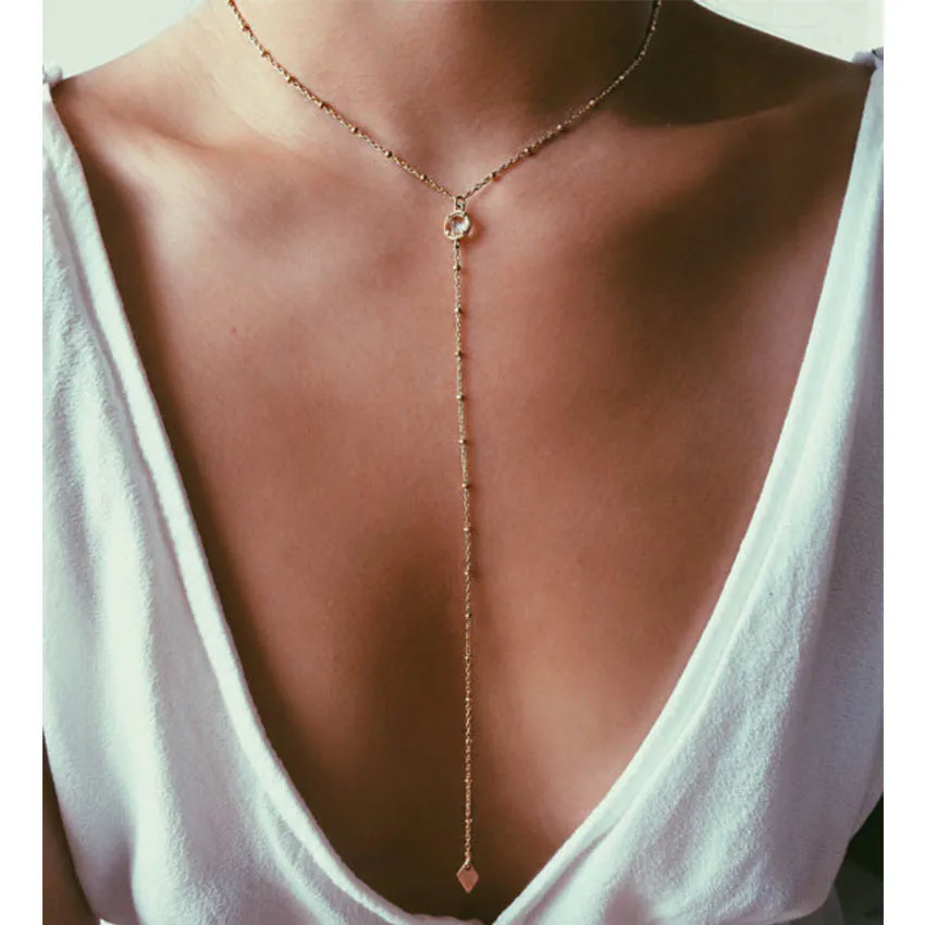 Женское Ожерелье длинное ожерелье с кисточками и бусинами|gold chain|collares mujerbead necklace |