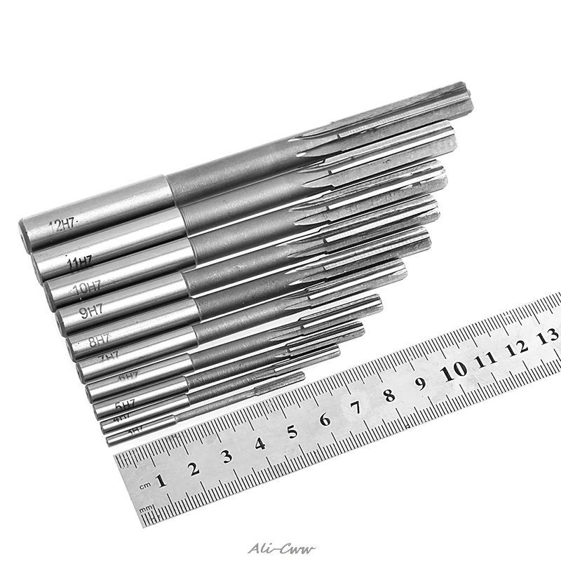 HSS Straight Shank Chucking Reamer Machine Reamer Milling Cutter Tool 3/4/5/6/7/8/9/10/11/12mm hss reamer steel reamer tools