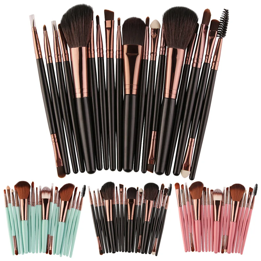 

ISHOWTIENDA 2018 18 Pcs Makeup Brushes Set Cosmetic tools Make-up Toiletry Kit Wool Brush Set 15 Pincel maquiagem Dropshipping