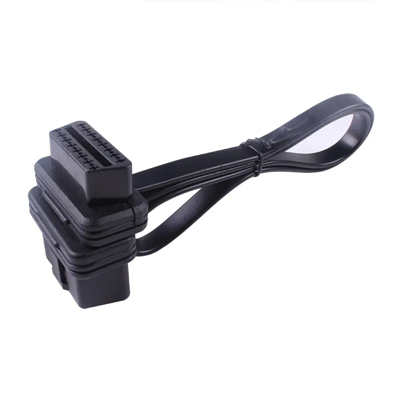 60 см 100 тонкий как лапша OBDII OBD2 16Pin ELM327 штырь гнездо удлинитель локтя OBD 2