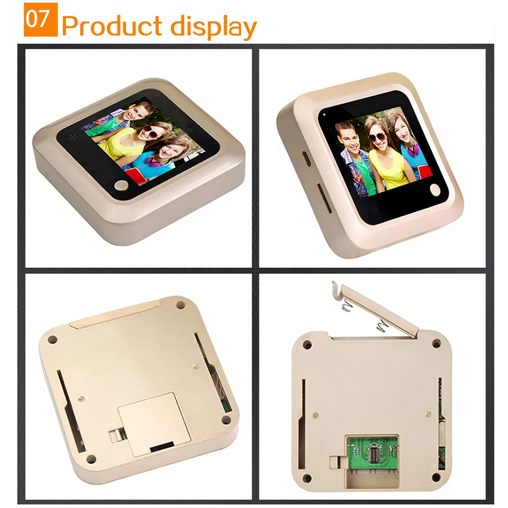 

Smart Visual Doorbell 2.4inch Peephole Viewer HD Screen 120 Degrees Wide Angle Security JFlyer