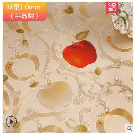 

PVC waterproof tablecloth soft glass sitting room tea table plastic table mat