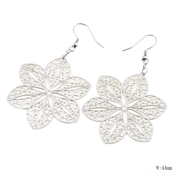 

CH-267 Cute Romantic Lovely Clear Stone Flower Shape Convenient Simple Stud Earrings Copper Cubic Zirconia For party jewelry