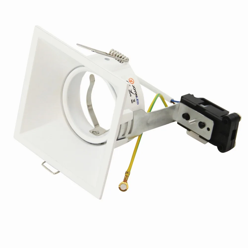 Suporte de Luminária de Teto de Led Quadrado de Alumínio de Alta Acessórios de Lâmpada Branco e Preto Qualidade Moldura Acabamento Gu10 Mr16 10 High Quality Luzes e Iluminação