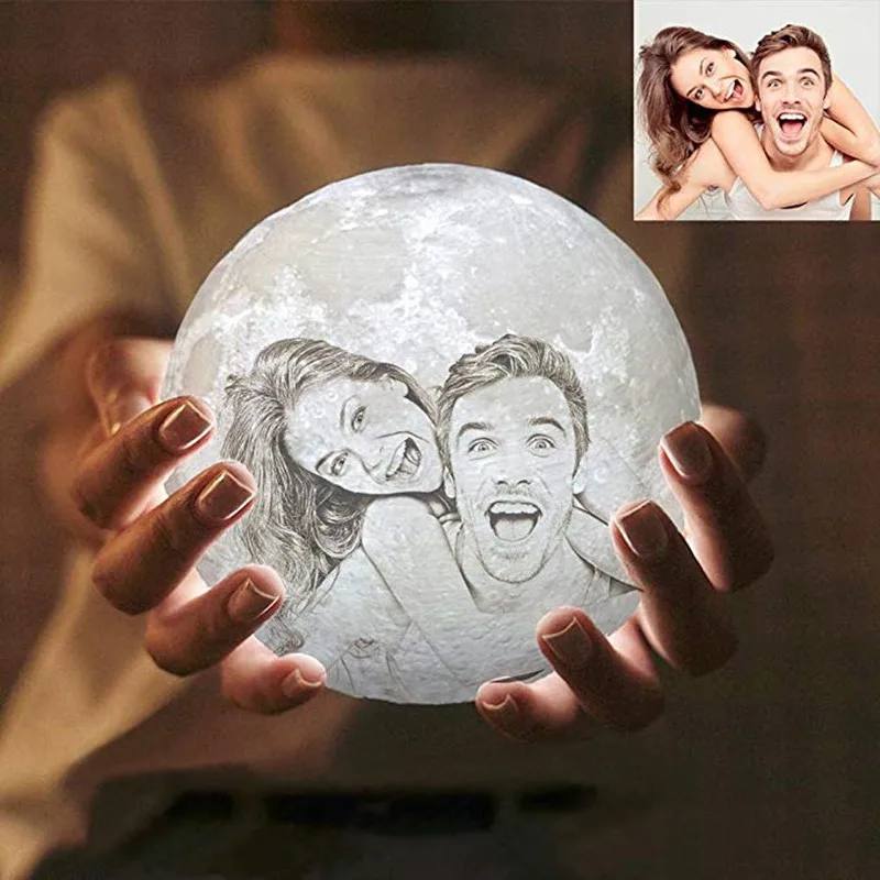 

Customized Personality 3D Printing Moon Novelty Light Lunar USB Charging Night Lamp Touch/Remote 2/16 Colors Moonlight