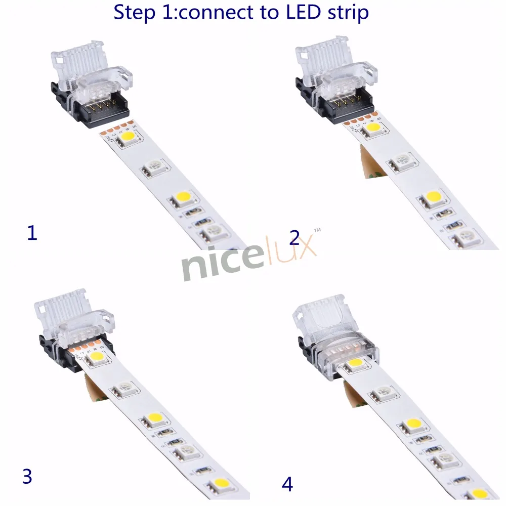 10 шт. 5 Pin светодиодные полосы провода разъем для 12 мм 5050 RGBW RGBY IP20 не водонепроницаемый Светодиодные полосы к провода соединительные клеммы