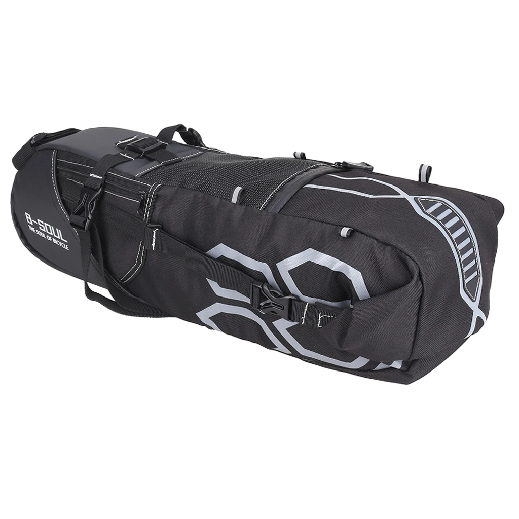 12L Bike Saddle Bag Mountain Road Bicycle Cycling Rear Seat Rack Trunk Bag Pocket Shoulder Pack Pannier Carrier