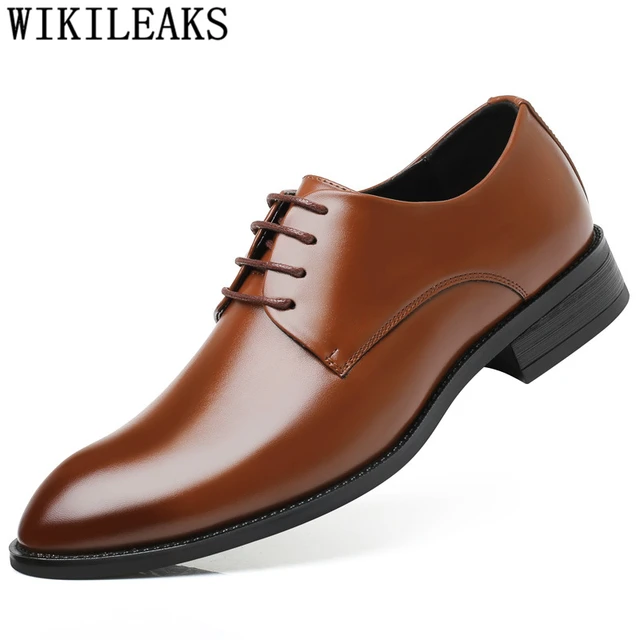 Black Men Suit Shoes Party Men's Dress Shoes Italian Leather Formal Shoes  Men