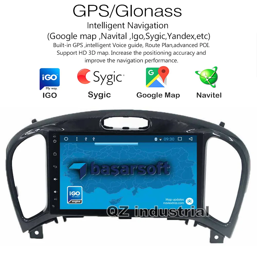 Flash Deal QZ industrial HD 8inch Android 8.1 T3 for Nissan JUKE Car DVD player with GPS 3G 4G WIFI BT Radio Navigation Stereo SWC RDS Map 4